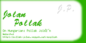 jolan pollak business card